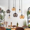 Koyoto Suspension, Boule lumineuse, Suspension Ambre, Clair, Fumé, 6 lumières