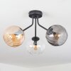 Koyoto Plafonnier, Boule lumineuse Ambre, Clair, Fumé, 3 lumières