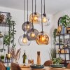 Koyoto Suspension, Boule lumineuse, Suspension Ambre, Clair, Fumé, 6 lumières