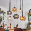 Koyoto Suspension, Boule lumineuse, Suspension Ambre, Clair, Fumé, 6 lumières