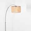 Barcos Lampadaire Nickel mat, Noir, 1 lumière