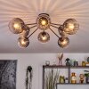 Koyoto Plafonnier, Boule lumineuse 85 cm Clair, Fumé, 8 lumières