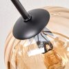Koyoto Plafonnier, Boule lumineuse 85 cm Ambre, Clair, Fumé, 8 lumières