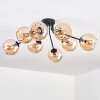 Koyoto Plafonnier, Boule lumineuse 85 cm Ambre, 8 lumières
