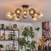 Koyoto Plafonnier, Boule lumineuse 81 cm Ambre, Clair, Fumé, 10 lumières