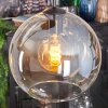 Koyoto Suspension, Boule lumineuse, Suspension grappe 35 cm Ambre, Chrome, Clair, Fumé, 4 lumières