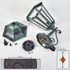 Hongkong Lampe murale d´extérieur, Applique murale Vert, Noir, 1 lumière