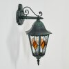 Hongkong Lampe murale d´extérieur, Applique murale Vert, Noir, 1 lumière
