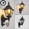 Naofe Lampe murale d´extérieur, Applique murale Noir, 1 lumière, Détecteur de mouvement