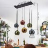 Koyoto Suspension, Boule lumineuse, Suspension Bleu, Or, Vert, Cuivré, 6 lumières