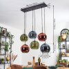 Koyoto Suspension, Boule lumineuse, Suspension Bleu, Vert, Cuivré, 6 lumières