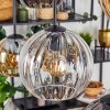 Koyoto Suspension, Boule lumineuse, Suspension Ambre, Clair, Fumé, 6 lumières