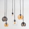 Koyoto Suspension, Boule lumineuse, Suspension Ambre, Clair, Fumé, 6 lumières