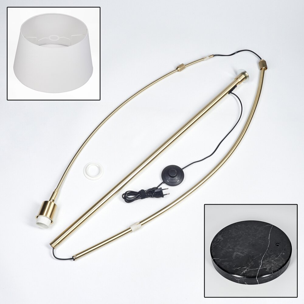 Bassagoda Lampadaire Laiton, Noir, 1 lumière