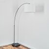 Soungou Lampadaire Nickel mat, Noir, 1 lumière