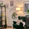Bassagoda Lampadaire Nickel mat, Noir, 1 lumière