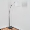 Bassagoda Lampadaire Nickel mat, Noir, 1 lumière