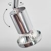 Mirando Plafonnier, Spot de plafond LED Chrome, Argenté, Transparent, 4 lumières