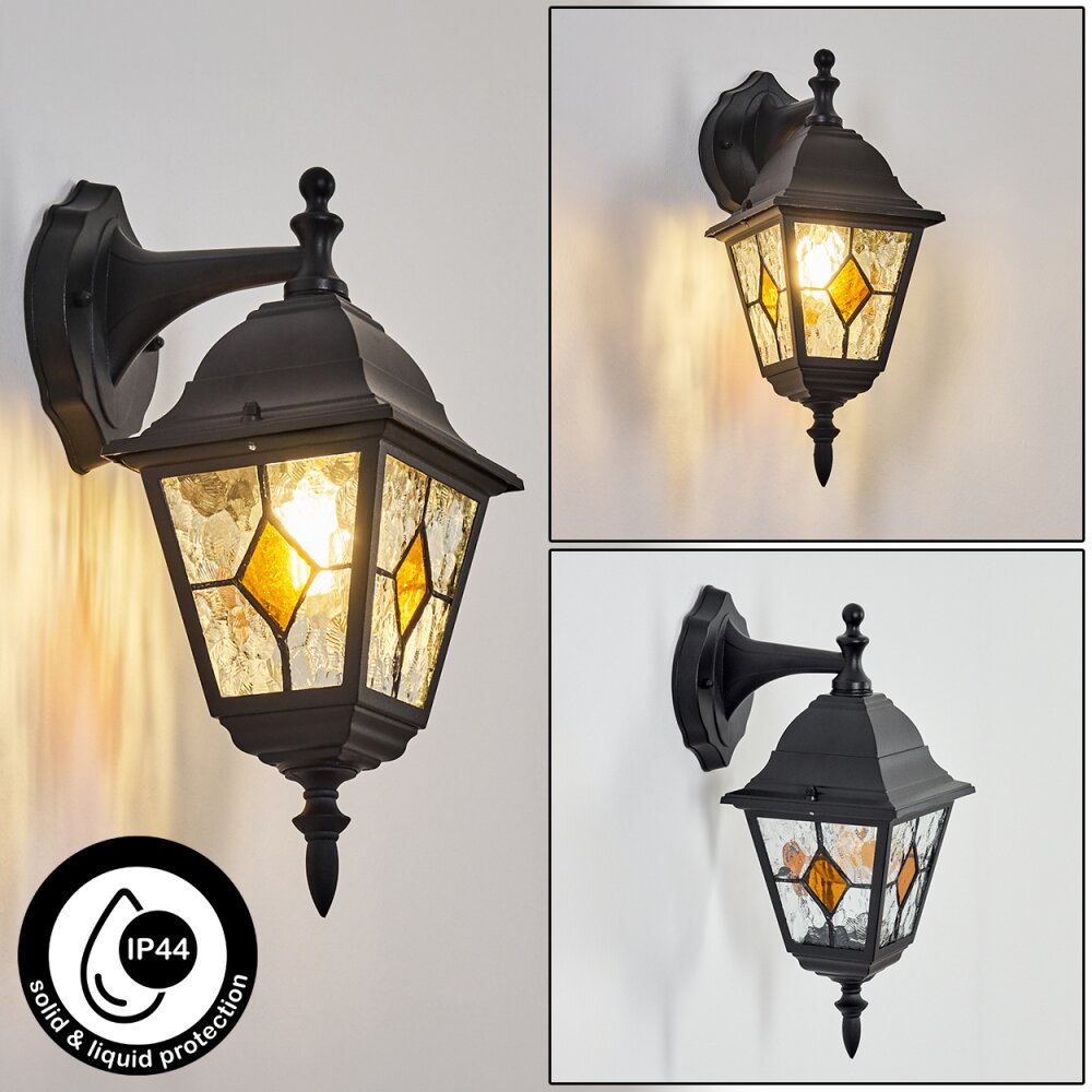 Naofe Lampe murale d´extérieur, Applique murale Noir, 1 lumière main product photo