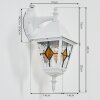 Naofe Lampe murale d´extérieur, Applique murale Blanc, 1 lumière