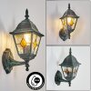 Naofe Lampe murale d´extérieur, Applique murale Vert, Noir, 1 lumière