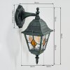 Naofe Lampe murale d´extérieur, Applique murale Vert, Noir, 1 lumière