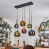 Koyoto Suspension, Boule lumineuse, Suspension Bleu, Or, Vert, Cuivré, 6 lumières
