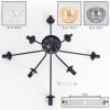 Gastor Plafonnier, Boule lumineuse Ambre, Clair, Fumé, 8 lumières