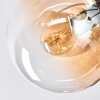 Gastor Plafonnier, Boule lumineuse Ambre, Clair, Fumé, 8 lumières