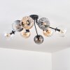 Koyoto Plafonnier, Boule lumineuse 85 cm Ambre, Clair, Fumé, 8 lumières