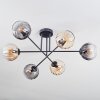Koyoto Plafonnier, Boule lumineuse 78 cm Ambre, Clair, Fumé, 6 lumières