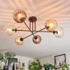 Koyoto Plafonnier, Boule lumineuse 78 cm Ambre, Clair, Fumé, 6 lumières