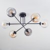 Koyoto Plafonnier, Boule lumineuse 78 cm Ambre, Clair, Fumé, 6 lumières