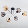 Koyoto Plafonnier, Boule lumineuse 78 cm Ambre, Fumé, 6 lumières