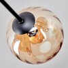 Koyoto Plafonnier, Boule lumineuse 78 cm Ambre, Clair, Fumé, 6 lumières