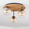 Koyoto Plafonnier, Boule lumineuse Écru, Noir, 3 lumières