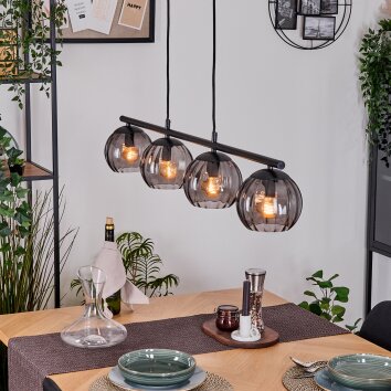 Koyoto Suspension, Boule lumineuse, Suspension Fumé, 4 lumières