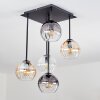 Koyoto Plafonnier, Boule lumineuse Ambre, Clair, Fumé, 5 lumières