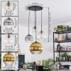 Koyoto Suspension, Boule lumineuse, Suspension grappe Ambre, Or, Clair, Fumé, 4 lumières