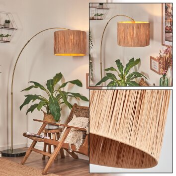 Granja Lampadaire, Lampadaires arc Laiton, Noir, 1 lumière