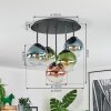 Gastor Plafonnier, Boule lumineuse 45 cm Bleu, Vert, Clair, Cuivré, 5 lumières