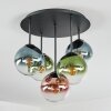 Gastor Plafonnier, Boule lumineuse 45 cm Bleu, Vert, Clair, Cuivré, 5 lumières