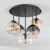 Koyoto Plafonnier, Boule lumineuse 45 cm Ambre, Clair, Fumé, 5 lumières