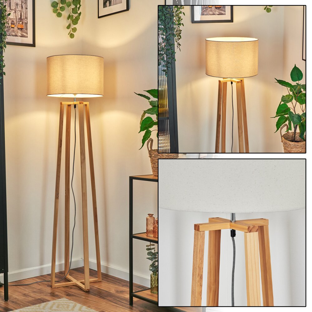 Soungou Lampadaire Chrome, Écru, 1 lumière main product photo