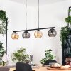 Koyoto Suspension, Boule lumineuse, Suspension Ambre, Fumé, 4 lumières