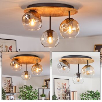 Ripoll Plafonnier, Boule lumineuse Écru, Noir, 3 lumières