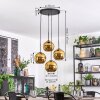Koyoto Suspension, Boule lumineuse, Suspension grappe Or, 4 lumières