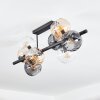 Koyoto Plafonnier, Boule lumineuse Ambre, Clair, Fumé, 8 lumières