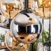 Gastor Suspension, Boule lumineuse, Suspension Ambre, Chrome, Clair, Fumé, 8 lumières