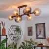 Koyoto Plafonnier, Boule lumineuse Ambre, Clair, Fumé, 8 lumières
